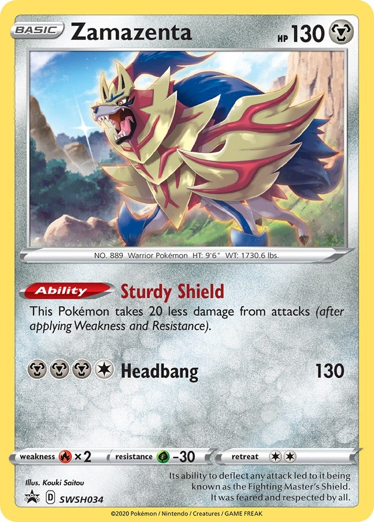 Zamazenta - SWSH034 (SWSH034) (SWSH: Sword & Shield Promo Cards) (SWSD) Pokemon