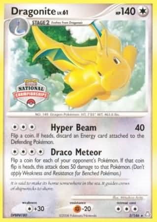 Image for Dragonite - 2/146 (National Championships) (002/146) (League & Championship Cards) (PR) - Pokemon