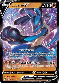 Image for Lucario V (27/73) (Champion's Path) - Pokemon