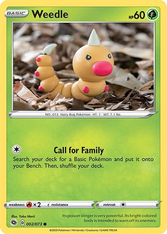 Image for Weedle (02/73) (Champion's Path) - Pokemon