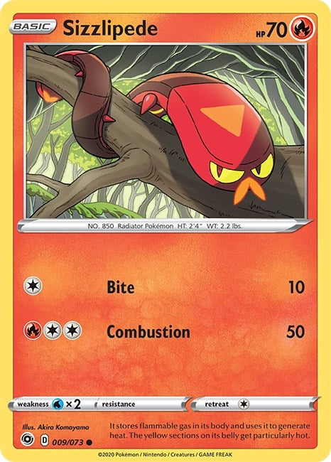 Image for Sizzlipede (09/73) (Champion's Path) - Pokemon