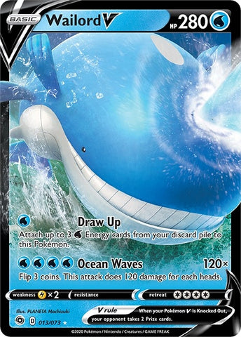 Image for Wailord V (13/73) (Champion's Path) - Pokemon