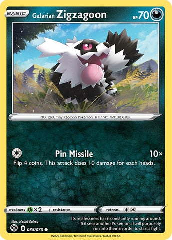 Image for Galarian Zigzagoon (35/73) (Champion's Path) - Pokemon