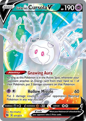Image for Galarian Cursola V (Full Art) (71/73) (Champion's Path) - Pokemon