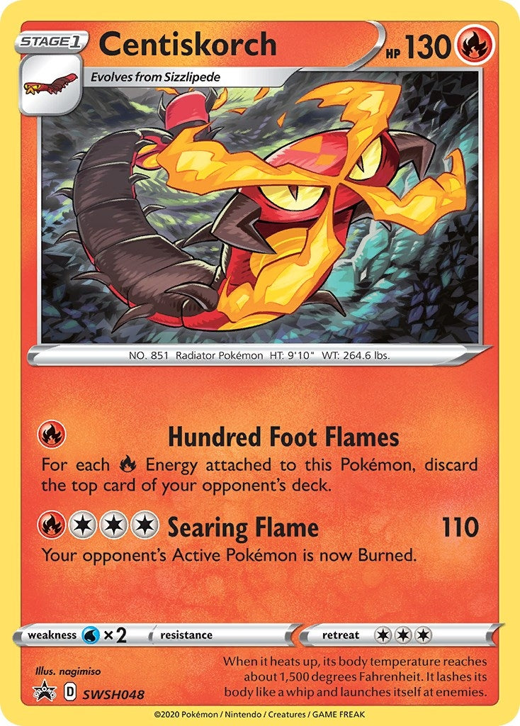 Image for Centiskorch - SWSH048 (SWSH048) (SWSH: Sword & Shield Promo Cards) (SWSD) - Pokemon