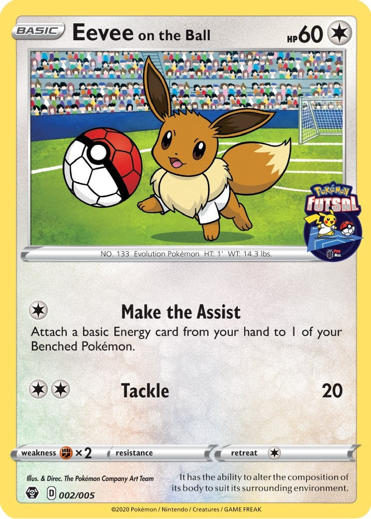 Image for Eevee on the Ball - 002/005 (Pokemon Futsal) (002/005) (Miscellaneous Cards & Products) (MCAP) - Pokemon