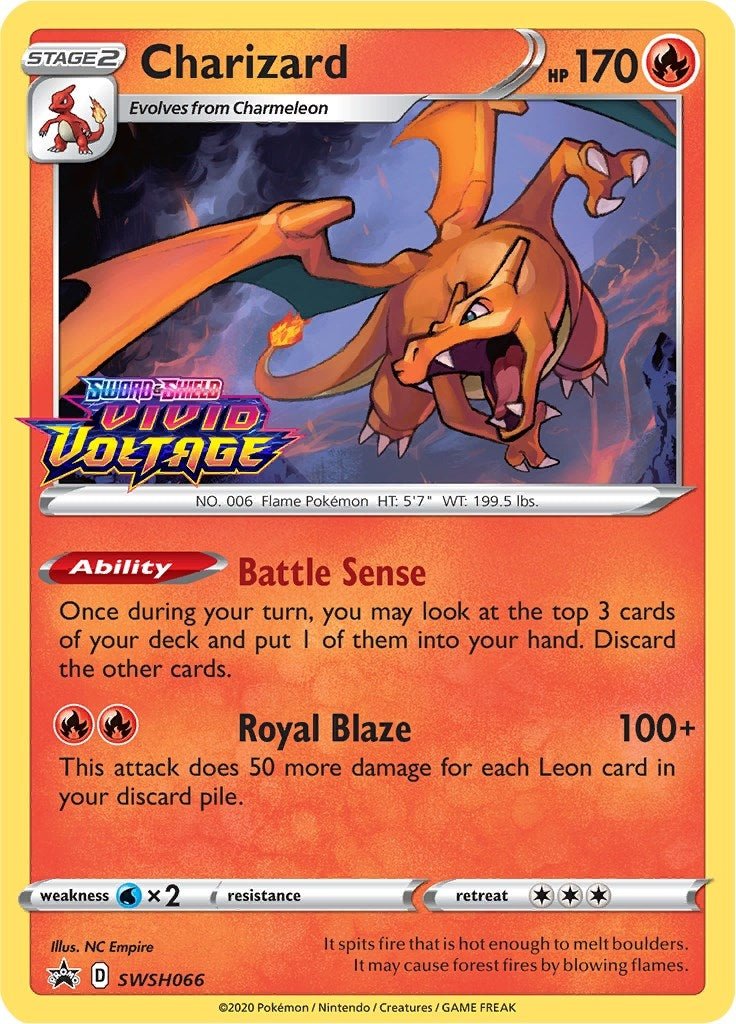Image for Charizard - SWSH066 (Prerelease) (SWSH066) (SWSH: Sword & Shield Promo Cards) (SWSD) - Pokemon