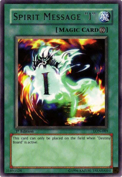 Spirit Message "I" (LON-089) (Labyrinth of Nightmare) YuGiOh