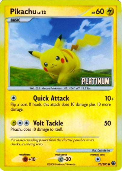 Image for Pikachu - 70/100 [Platinum] (070/100) - Pokemon