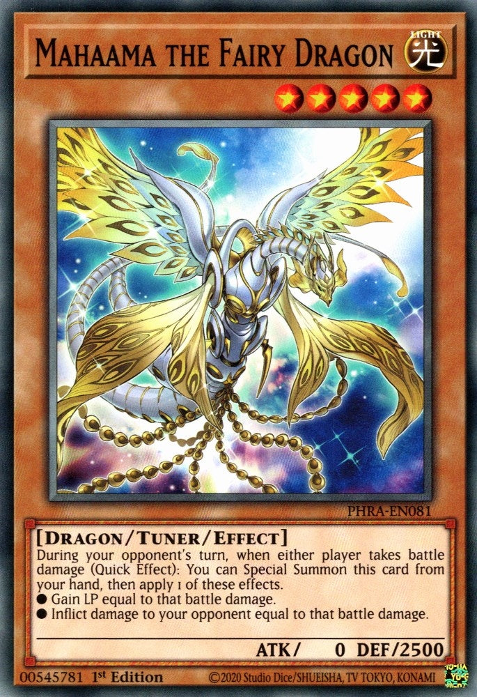 Mahaama the Fairy Dragon (PHRA-EN081) (Phantom Rage) YuGiOh