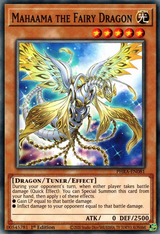 Mahaama the Fairy Dragon (PHRA-EN081) (Phantom Rage) YuGiOh