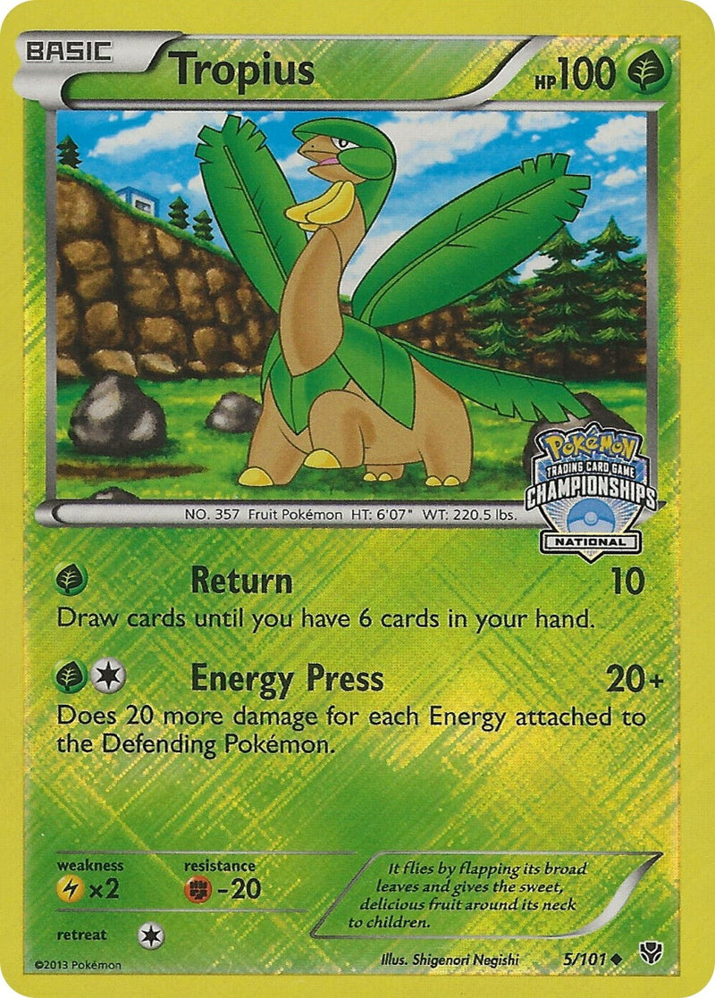 Image for Tropius - 5/101 (National Championships) (005/101) (League & Championship Cards) (PR) - Pokemon