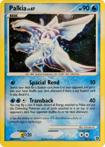 Image for Palkia - 26/106 (Cosmos Holo) (026/106) - Pokemon