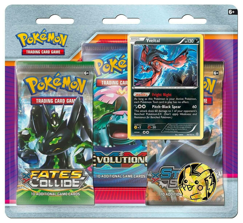 Image for XY 3 Pack Blister [Yveltal] - Pokemon