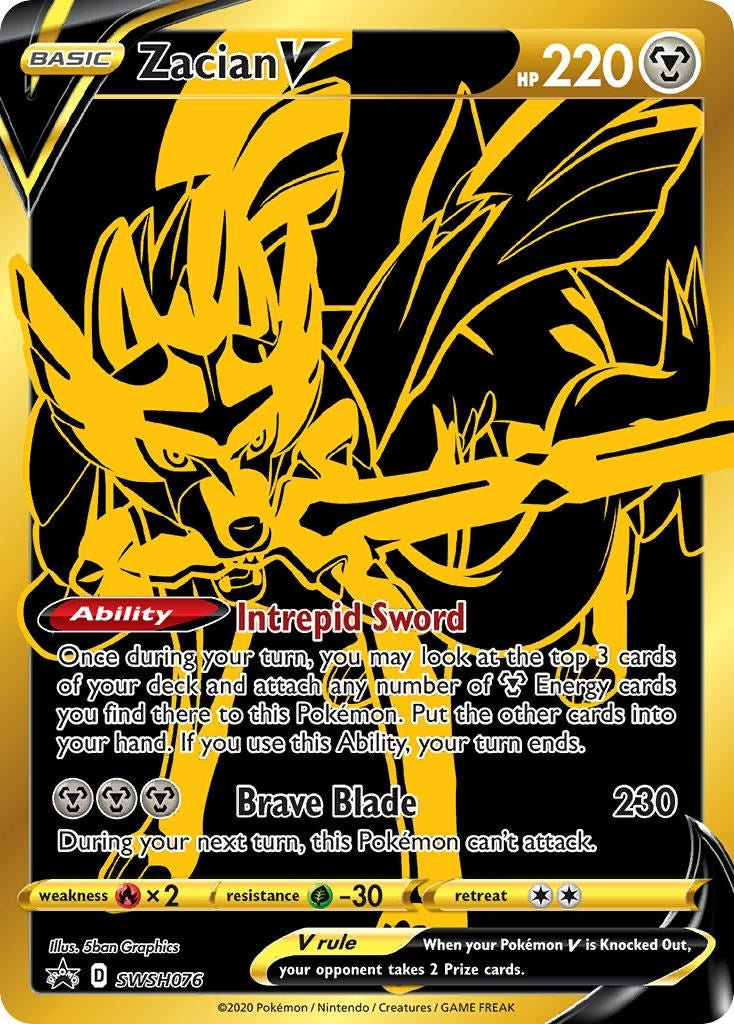 Zacian V - SWSH076 (SWSH076) (SWSH: Sword & Shield Promo Cards) (SWSD) Pokemon