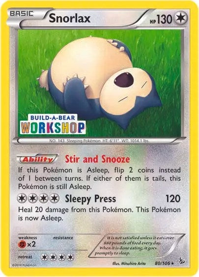 Image for Snorlax - 80/106 (Build-a-Bear Workshop Exclusive) (080/106) (Miscellaneous Cards & Products) (MCAP) - Pokemon