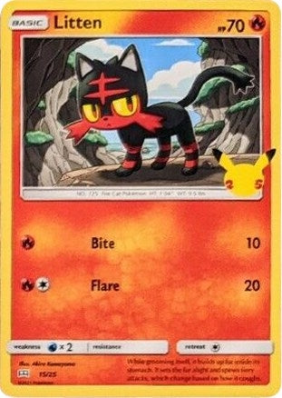 Image for Litten (015/025) (McDonald's 25th Anniversary Promos) (M21) - Pokemon
