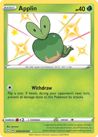 Image for Applin (SV012/SV122) (Shining Fates: Shiny Vault) - Pokemon