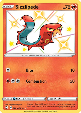 Image for Sizzlipede (SV018/SV122) (Shining Fates: Shiny Vault) - Pokemon