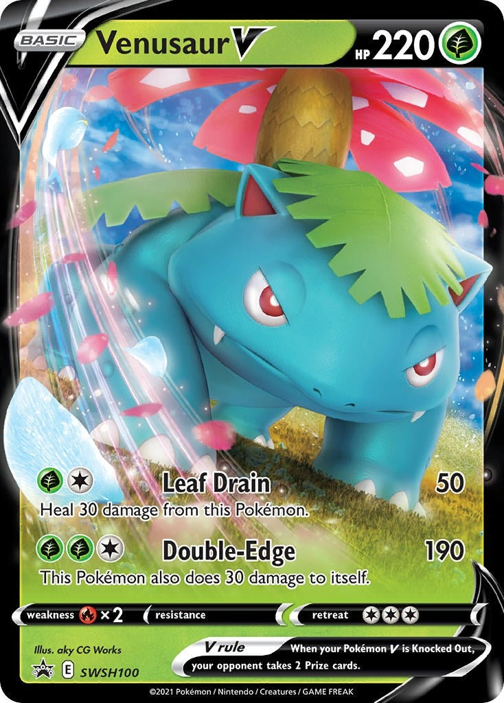 Image for Venusaur V - SWSH100 (SWSH100) (SWSH: Sword & Shield Promo Cards) (SWSD) - Pokemon