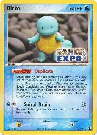 Image for Ditto (Squirtle) - 64/113 (Games Expo 2007) (064/113) (Miscellaneous Cards & Products) (MCAP) - Pokemon
