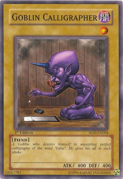 Goblin Calligrapher (SOD-EN004) (Soul of the Duelist) YuGiOh