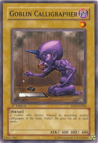 Goblin Calligrapher (SOD-EN004) (Soul of the Duelist) YuGiOh