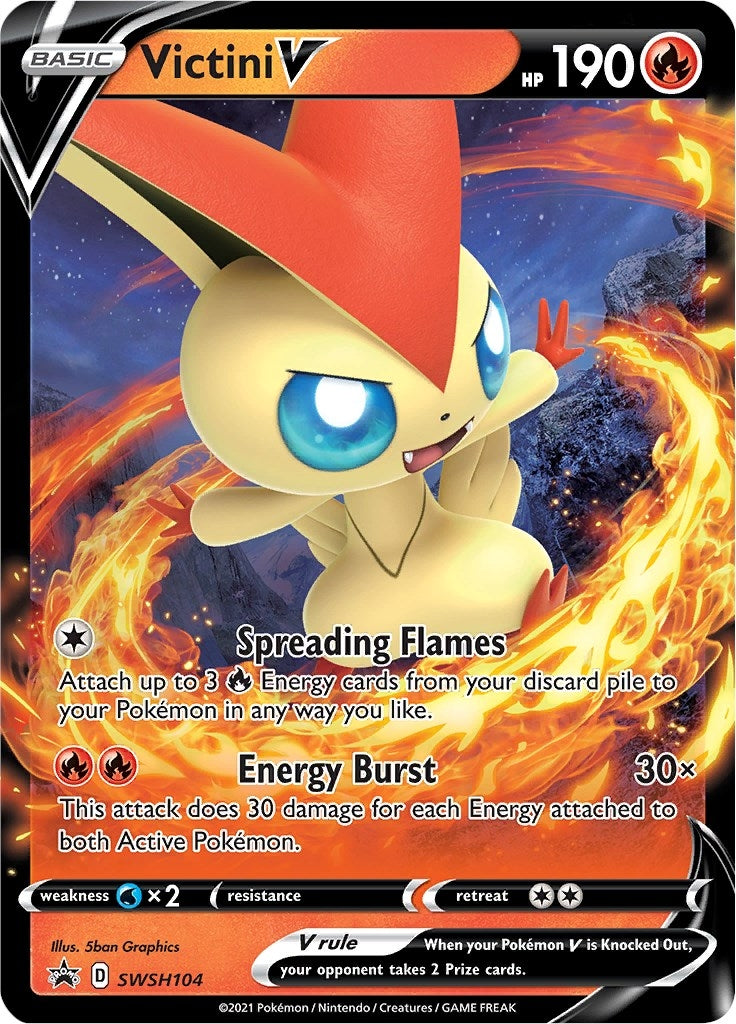 Image for Victini V - SWSH104 (SWSH104) (SWSH: Sword & Shield Promo Cards) (SWSD) - Pokemon