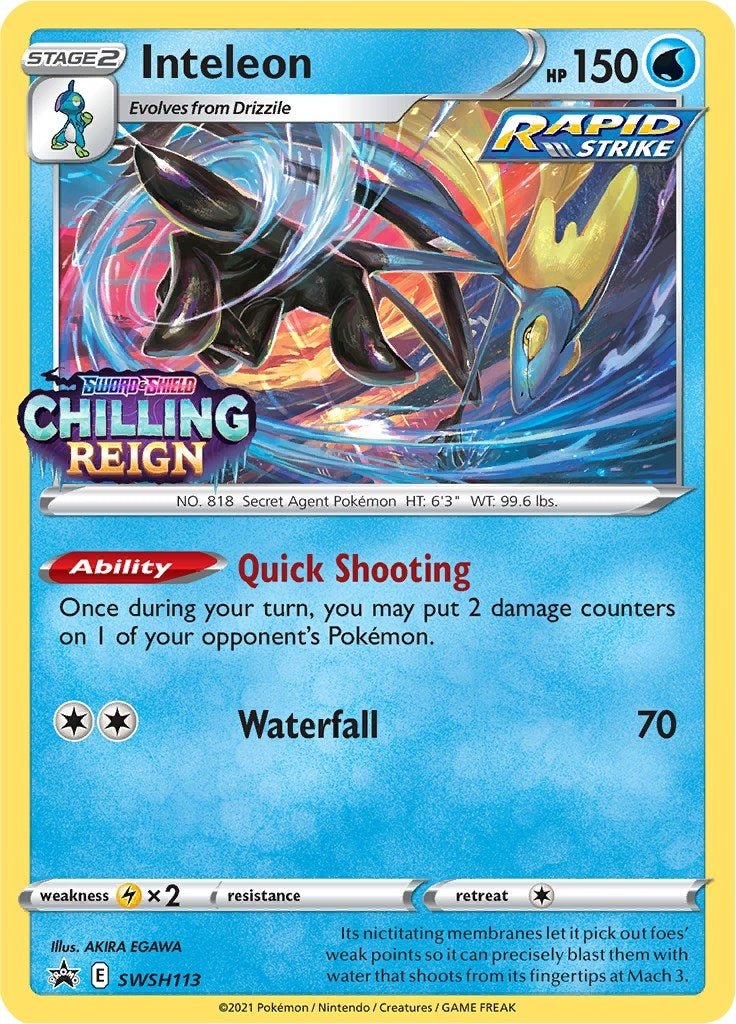Image for Inteleon - SWSH113 (Prerelease) (SWSH113) (SWSH: Sword & Shield Promo Cards) (SWSD) - Pokemon