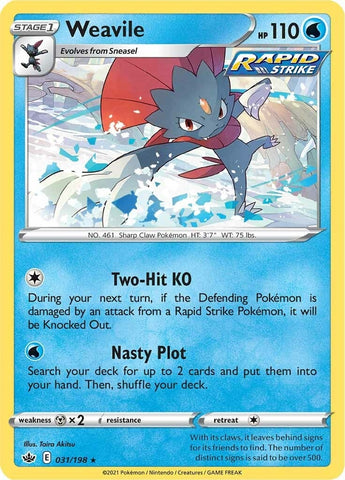 Image for Weavile (031/198) (SWSH06: Chilling Reign) - Pokemon