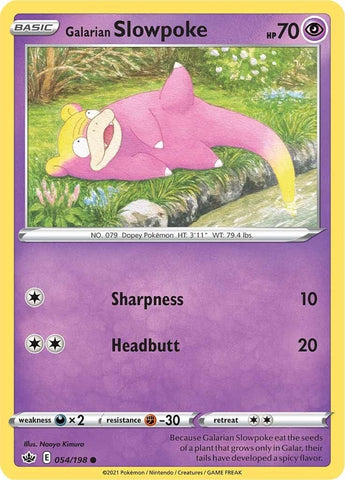 Image for Galarian Slowpoke (054/198) (SWSH06: Chilling Reign) - Pokemon