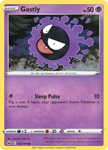 Image for Gastly (055/198) (SWSH06: Chilling Reign) - Pokemon