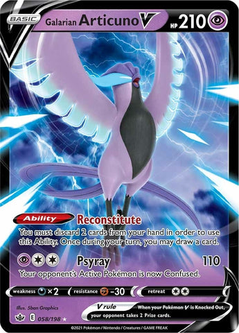 Image for Galarian Articuno V (058/198) (SWSH06: Chilling Reign) - Pokemon