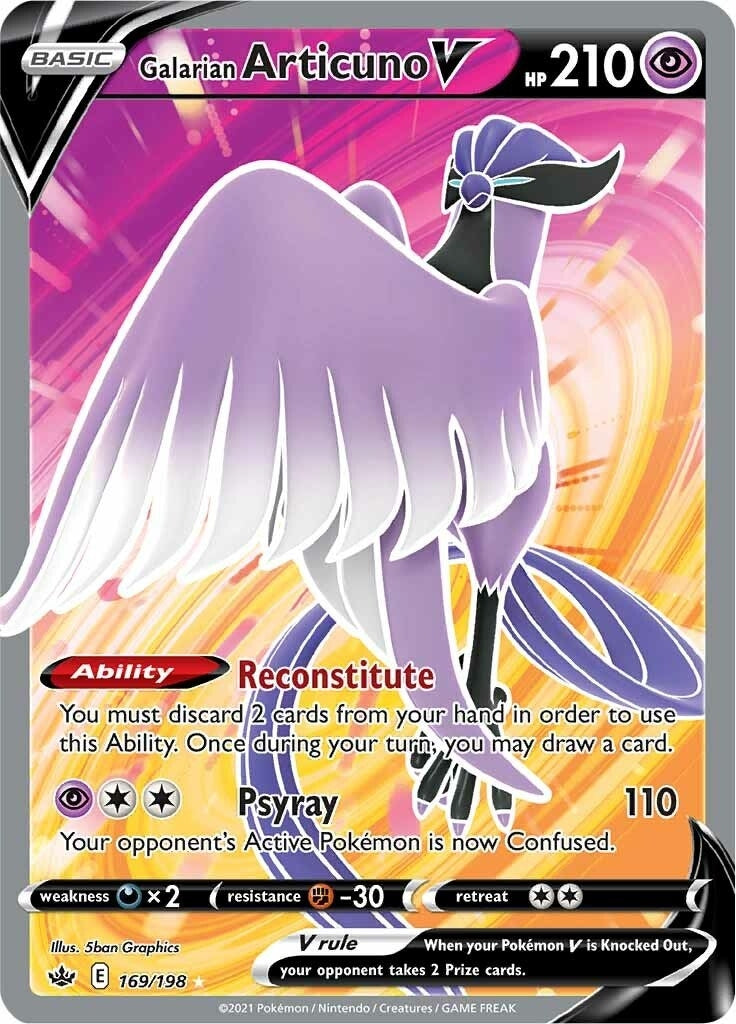 Image for Galarian Articuno V (Full Art) (169/198) (SWSH06: Chilling Reign) - Pokemon