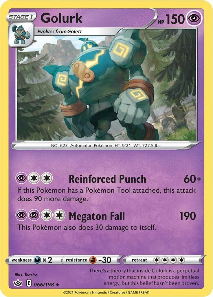 Image for Golurk (066/198) (SWSH06: Chilling Reign) - Pokemon