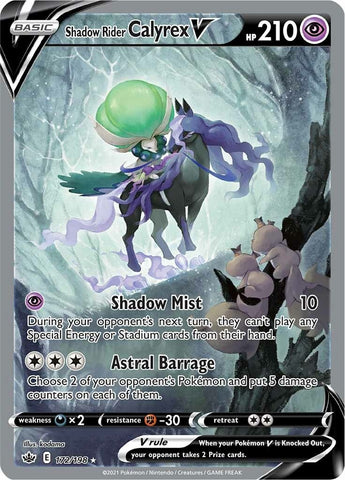 Image for Shadow Rider Calyrex V (Alternate Full Art) (172/198) (SWSH06: Chilling Reign) - Pokemon