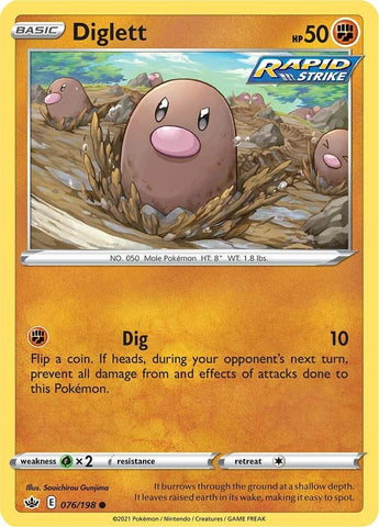 Image for Diglett (076/198) (SWSH06: Chilling Reign) - Pokemon