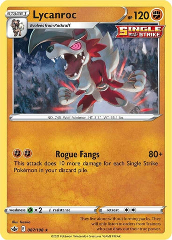 Image for Lycanroc (087/198) (SWSH06: Chilling Reign) - Pokemon