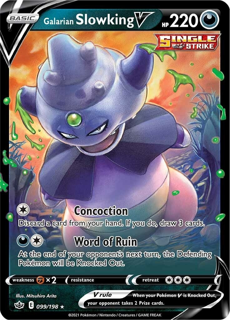 Image for Galarian Slowking V (099/198) (SWSH06: Chilling Reign) - Pokemon