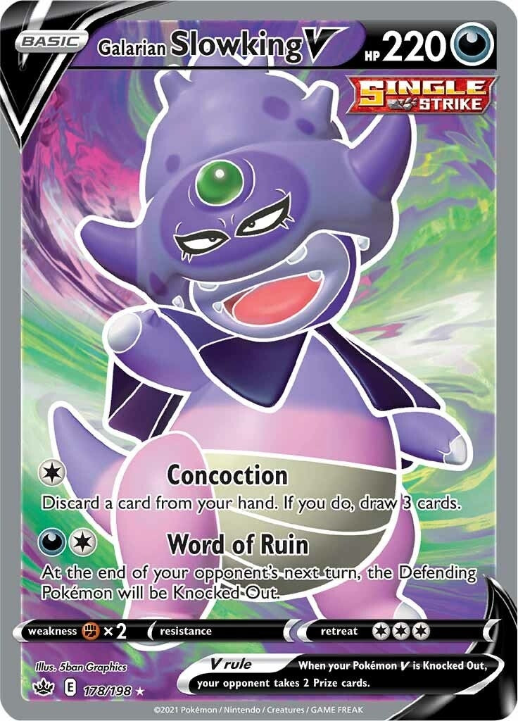 Image for Galarian Slowking V (Full Art) (178/198) (SWSH06: Chilling Reign) - Pokemon