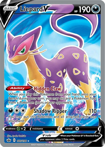 Image for Liepard V (Full Art) (180/198) (SWSH06: Chilling Reign) - Pokemon