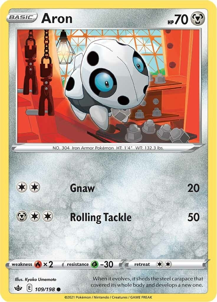 Image for Aron (109/198) (SWSH06: Chilling Reign) - Pokemon