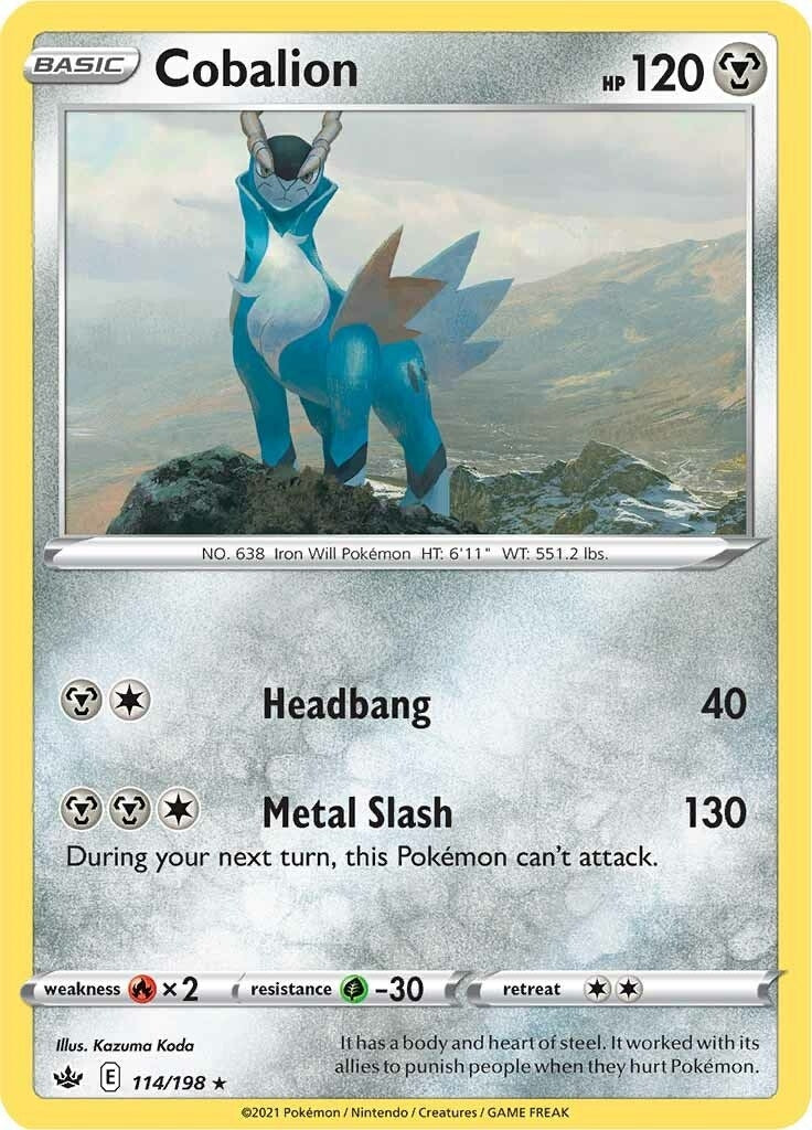 Image for Cobalion (114/198) (SWSH06: Chilling Reign) - Pokemon