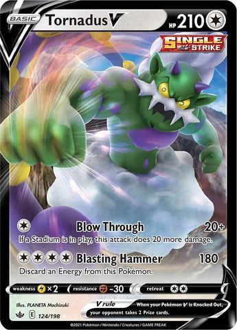Image for Tornadus V (124/198) (SWSH06: Chilling Reign) - Pokemon
