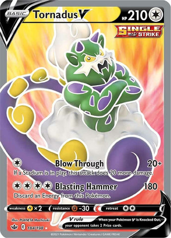 Image for Tornadus V (Full Art) (184/198) (SWSH06: Chilling Reign) - Pokemon