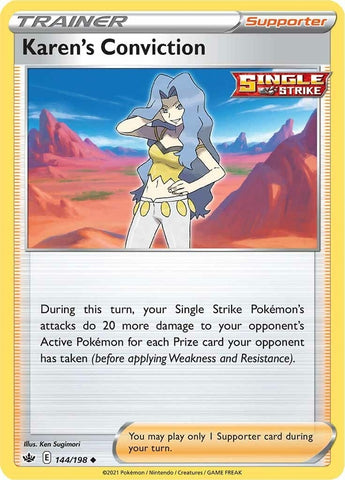 Image for Karen's Conviction (144/198) (SWSH06: Chilling Reign) - Pokemon