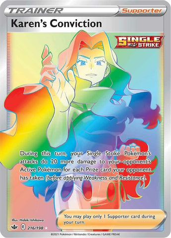 Image for Karen's Conviction (Secret) (216/198) (SWSH06: Chilling Reign) - Pokemon