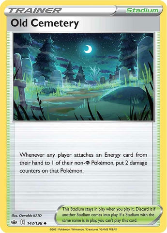 Image for Old Cemetery (147/198) (SWSH06: Chilling Reign) - Pokemon