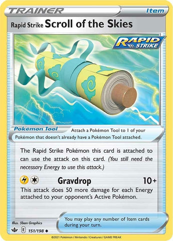 Image for Rapid Strike Scroll of the Skies (151/198) (SWSH06: Chilling Reign) - Pokemon