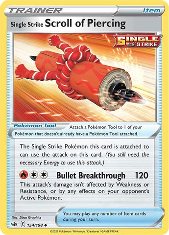 Image for Single Strike Scroll of Piercing (154/198) (SWSH06: Chilling Reign) - Pokemon